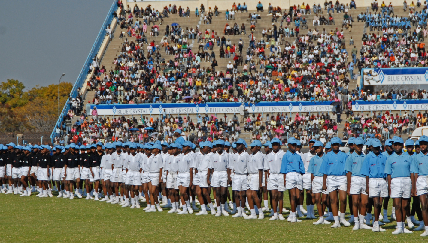 Painting the stadium blue, black and white!